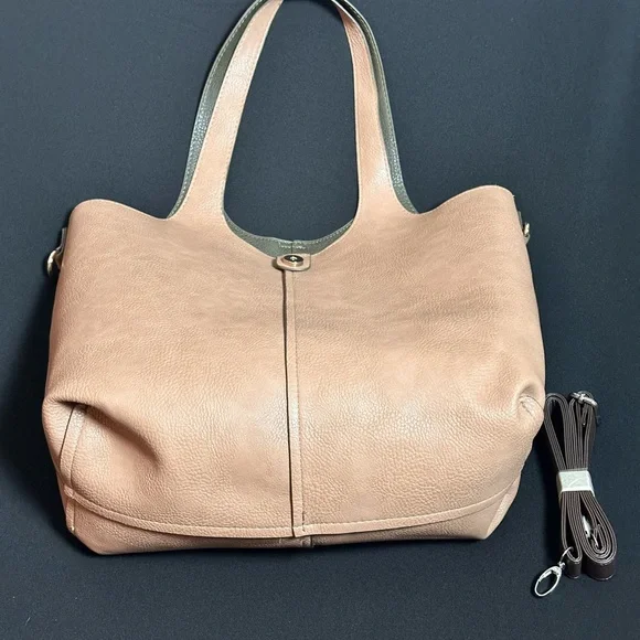 Elegant Brown Leather Tote Bag - Picture 2 of 2